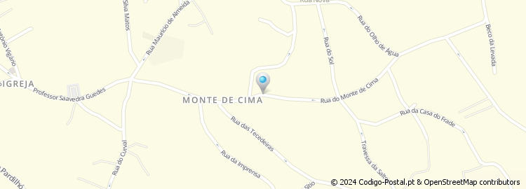 Mapa de Beco do Monte de Cima