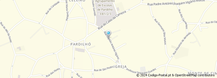 Mapa de Rua Capitão António Vigário