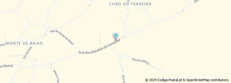 Mapa de Rua dos Moinhos Carvalhal