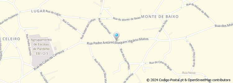 Mapa de Rua Padre António Joaquim Vigário Matos