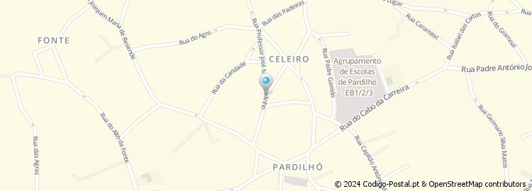 Mapa de Rua Professor José Maria Godinho