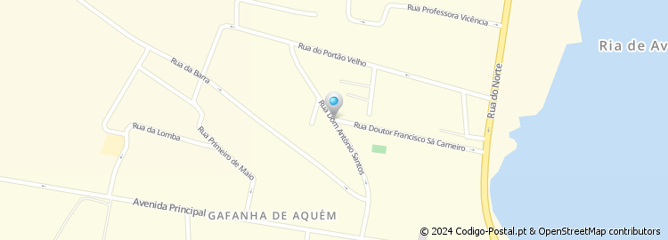 Mapa de Rua Dom António Santos