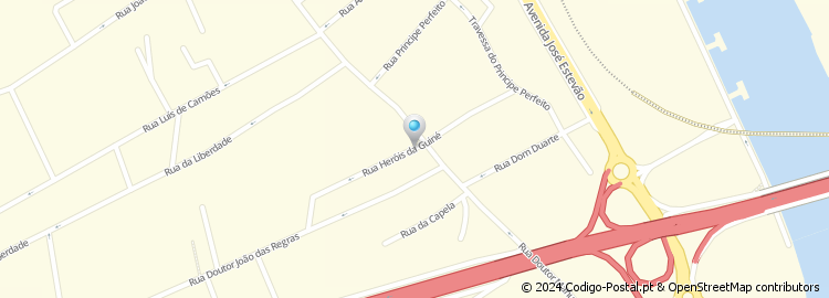 Mapa de Rua Heróis da Guiné