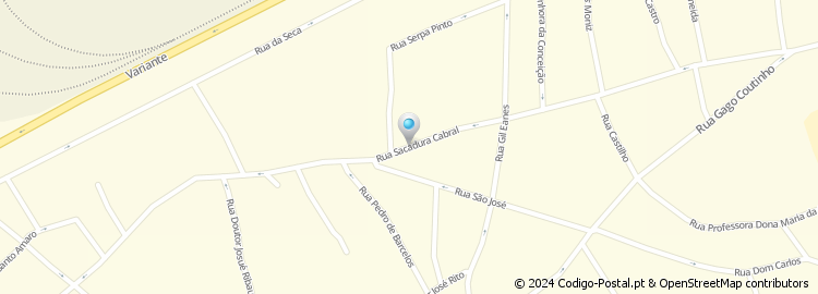 Mapa de Rua Sacadura Cabral