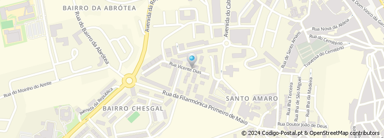 Mapa de Rua Vicente Dias