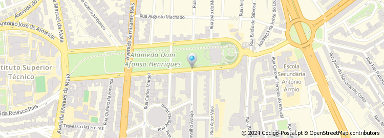 Mapa de Alameda Dom Afonso Henriques
