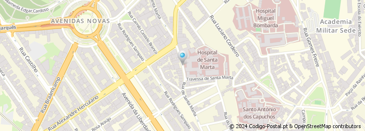 Mapa de Apartado 3801, Lisboa