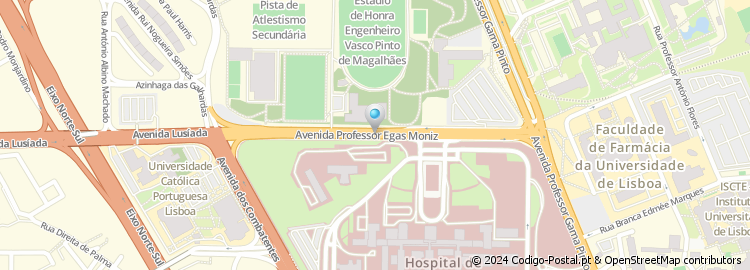 Mapa de Avenida Professor Egas Moniz