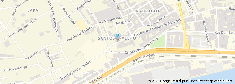 Mapa de Rua de Santos-O-Velho