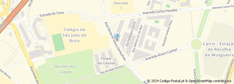 Mapa de Rua General Vasco Gonçalves