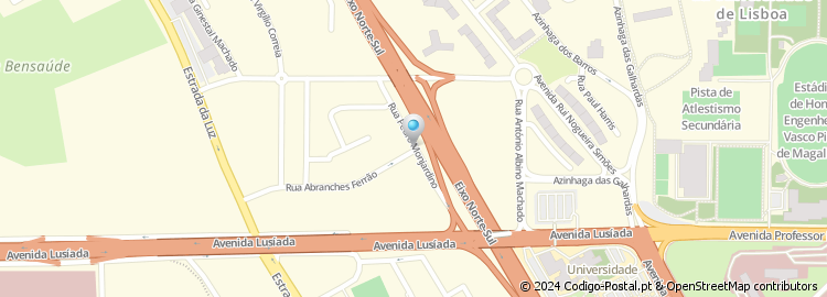 Mapa de Rua Pedro Monjardino