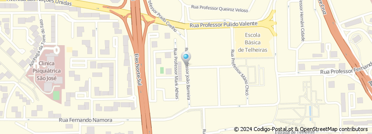 Mapa de Rua Professor João Barreira