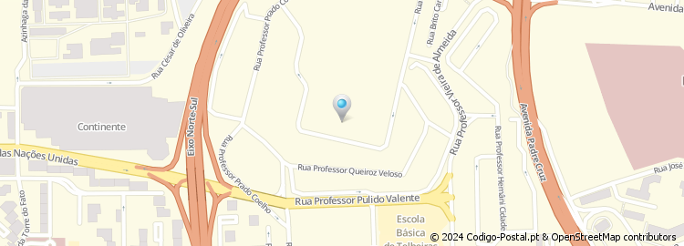 Mapa de Rua Professor Queiroz Veloso