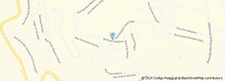 Mapa de Rua José Gregório