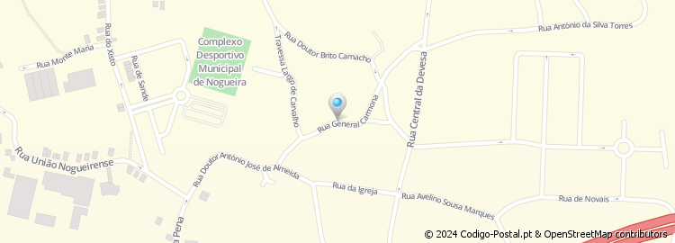 Mapa de Rua General Carmona