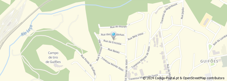 Mapa de Rua da Encosta