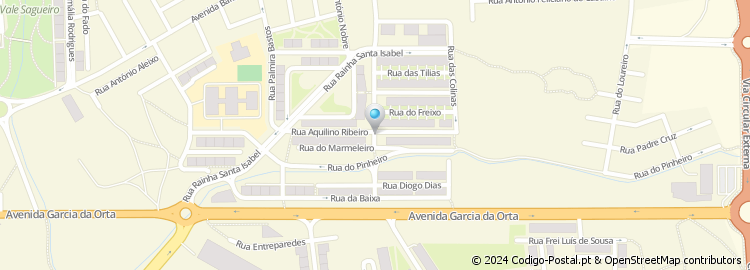 Mapa de Rua Aquilino Ribeiro