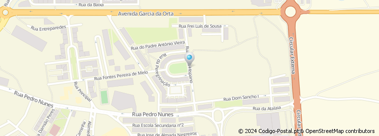 Mapa de Rua Pedro Hispano