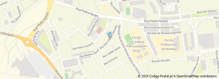 Mapa de Rua Pêro Vaz de Caminha