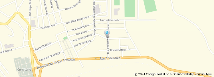 Mapa de Rua Professor Santa Maria