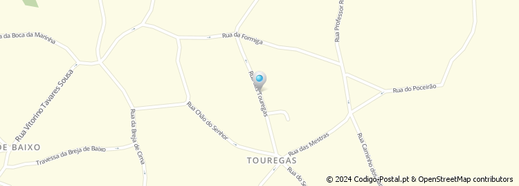 Mapa de Rua das Touregas