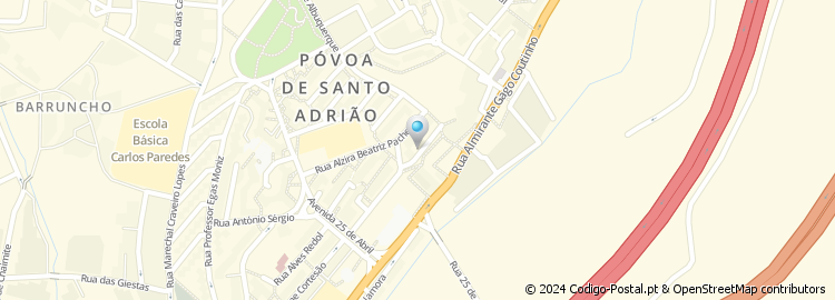 Mapa de Praceta Cândido de Oliveira