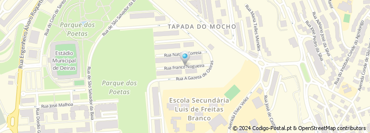 Mapa de Rua Franco Nogueira