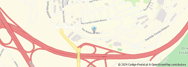 Mapa de Rua Rebelo da Silva