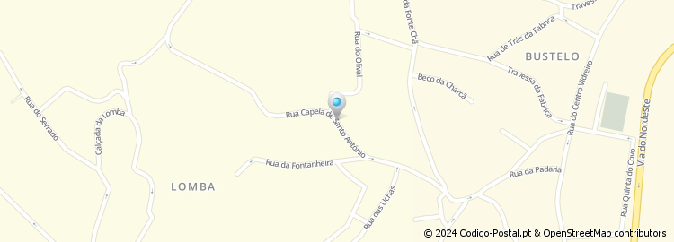 Mapa de Rua da Capela de Santo António