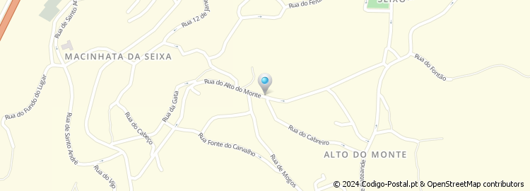 Mapa de Rua do Alto do Monte