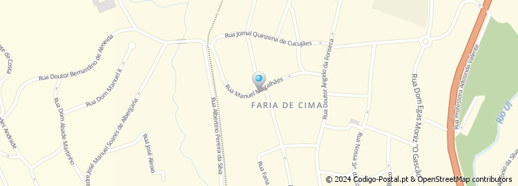 Mapa de Rua Manuel Magalhães