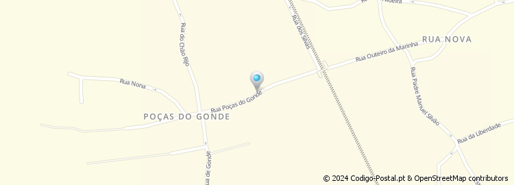 Mapa de Rua Poças do Gonde