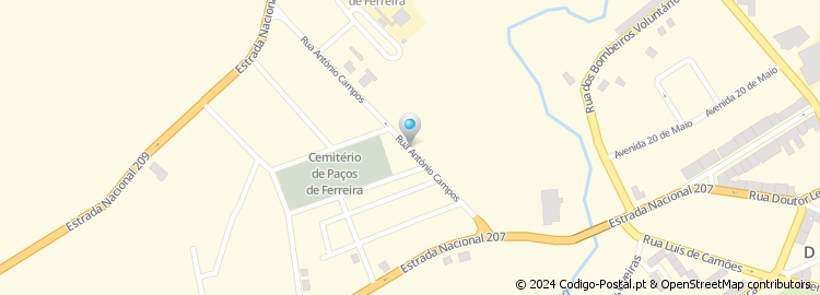 Mapa de Rua António Campos