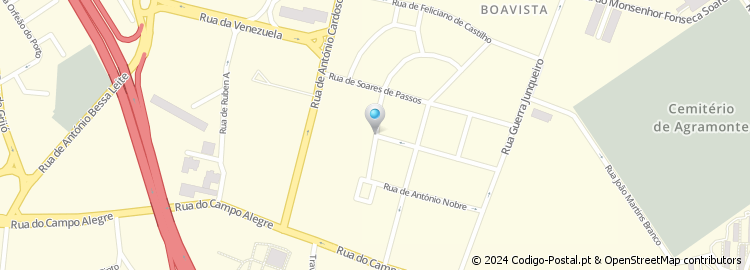 Mapa de Rua Alberto de Oliveira
