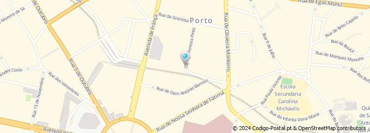 Mapa de Rua Cónego Ferreira Pinto