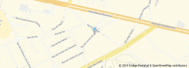 Mapa de Rua Correia de Sá