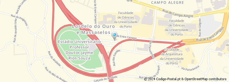Mapa de Rua Delfim Pereira da Costa
