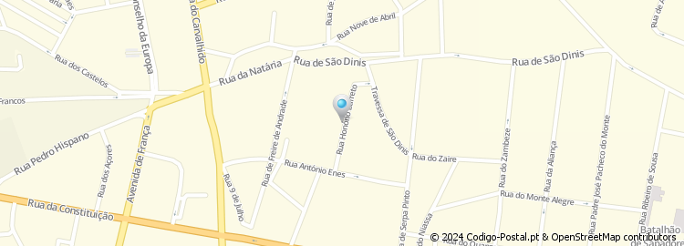 Mapa de Rua Honório Barreto