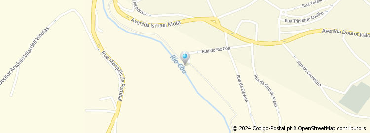 Mapa de Rua do Rio Côa