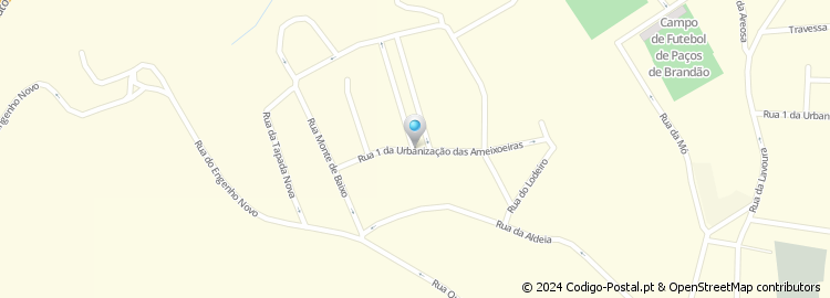 Mapa de Rua 1 das Ameixoeiras