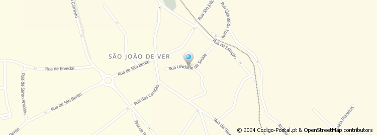 Mapa de Rua Padre Manuel Pinho