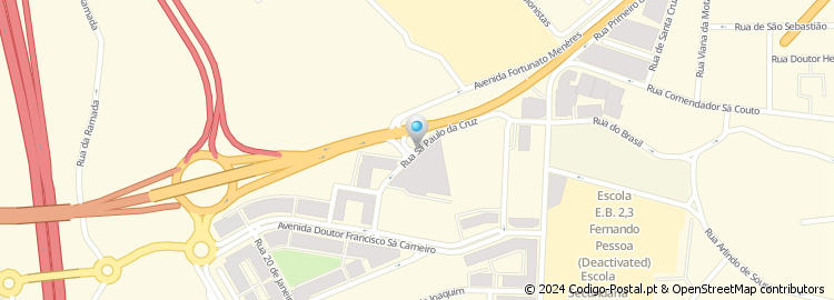 Mapa de Rua São Paulo da Cruz