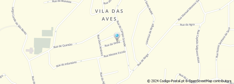 Mapa de Rua da Vinha