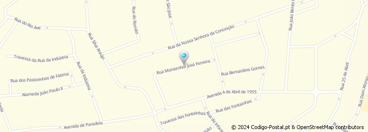 Mapa de Rua Monsenhor José Ferreira