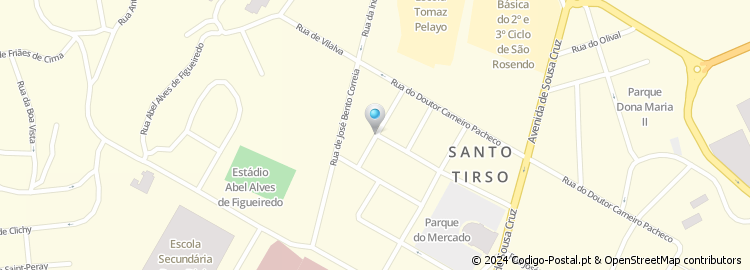 Mapa de Rua Professor Sampaio Carvalho
