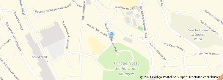 Mapa de Rua António José das Neves