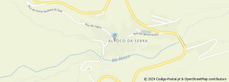 Mapa de Alvoco da Serra