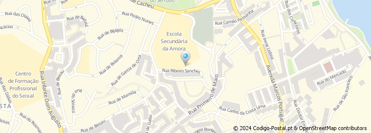 Mapa de Rua Ribeiro Sanches