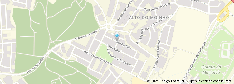 Mapa de Rua Ruy Belo