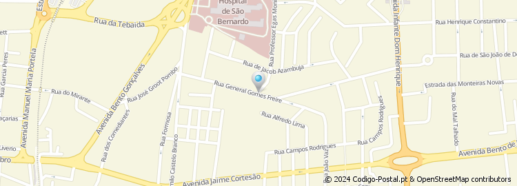 Mapa de Rua General Gomes Freire